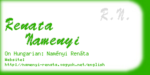 renata namenyi business card