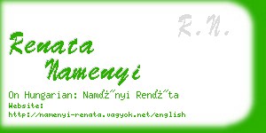 renata namenyi business card